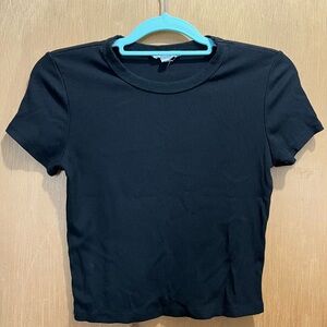 Sage & Stone black crop tee